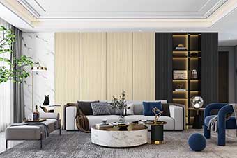 黄山轻奢风格-客厅