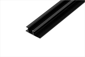 黄山航空纤维墙咔铝合金带灯中条（哑黑氧化）