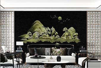 黄山森佰汇航空纤维墙咔（湖光山色）